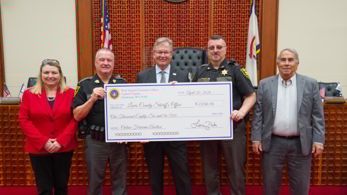 Treasurer Pack Returns More Than $1,000 to Lewis County Sheriff’s Office from February Online Firearms Auction