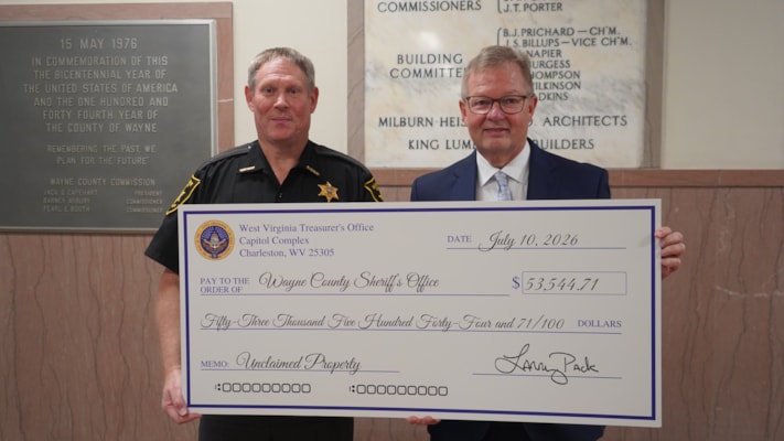 Treasurer Pack Returns More Than $53,000 in Unclaimed Property Funds to Wayne County Sheriff’s Office