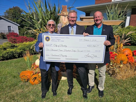 Treasurer Pack Announces More Than $2,700 in Unclaimed Property Funds Returned to City of Beckley
