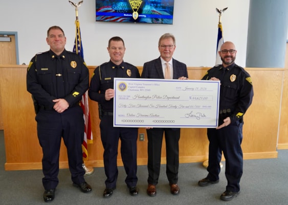 Treasurer Pack Returns More Than $44,000 to Huntington Police Department from November Online Firearms Auction