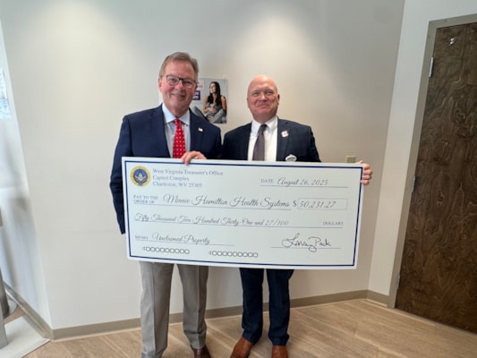 Treasurer Pack Returns More Than $50,000 in Unclaimed Property to Minnie Hamilton Health System